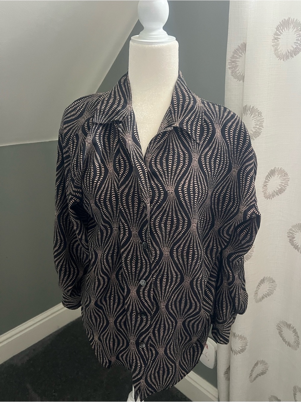 Vintage kikit 100% silk 90s